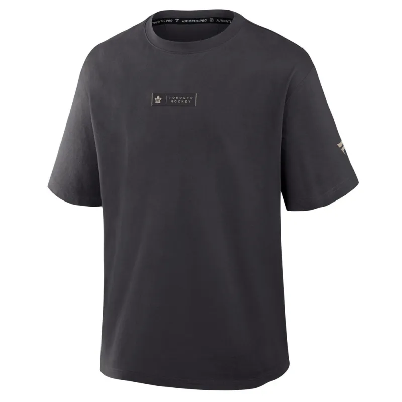 Fanatics Toronto Maple Leafs Authentic Pro Road Heavyweight Men's Black T Shirt made by Fanatics