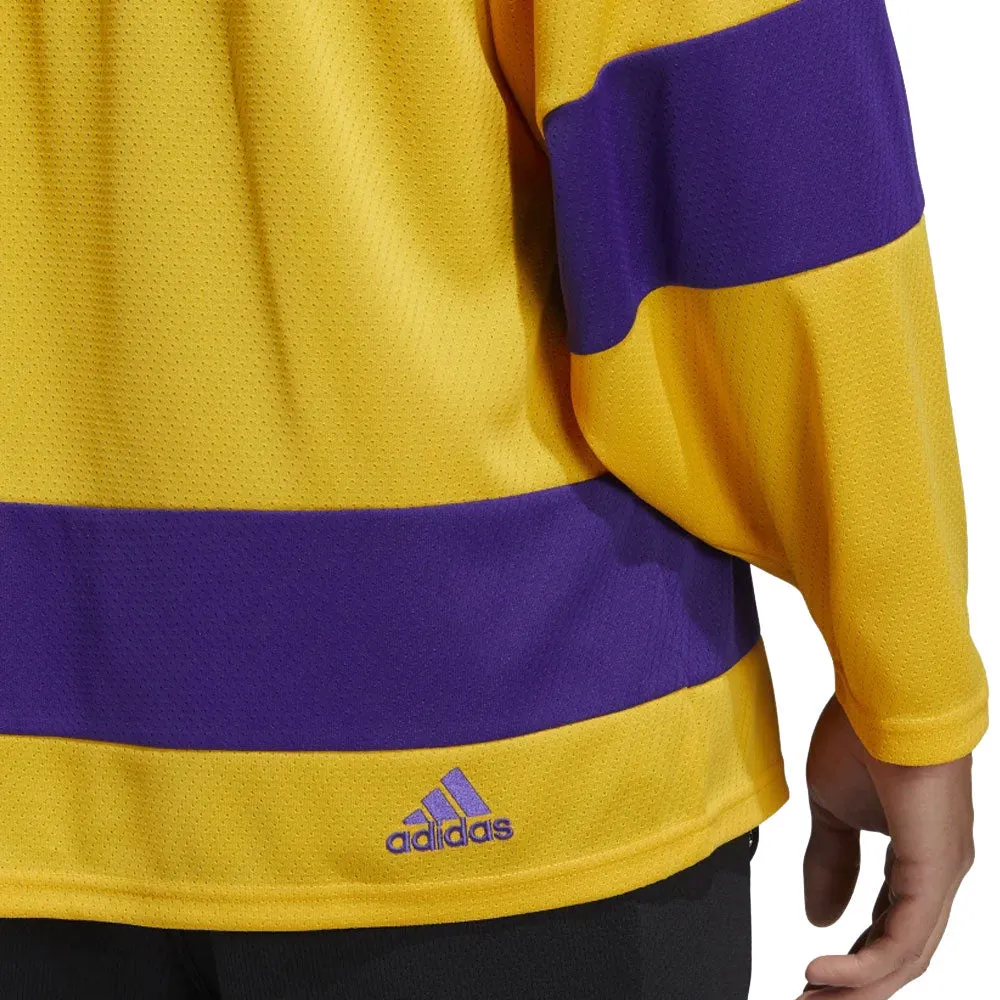 LOS ANGELES KINGS ADIDAS TEAM CLASSICS ADULT YELLOW HOCKEY JERSEY sold by Pro Hockey Life product image thumbnail 5