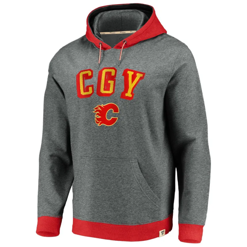 CALGARY FLAMES FANATICS MEN'S TRUE CLASSICS COLOUR BLOCK HOODIE sold by Pro Hockey Life