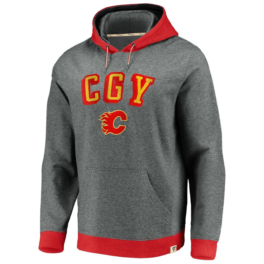 CALGARY FLAMES FANATICS MEN'S TRUE CLASSICS COLOUR BLOCK HOODIE sold by Pro Hockey Life