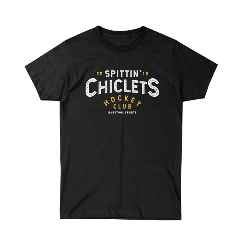 SPITTIN CHICLETS HOCKEY CLUB BLACK T SHIRT sold by Pro Hockey Life