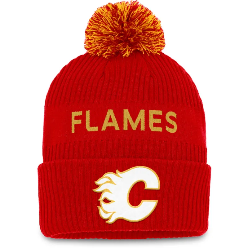 Fanatics Calgary Flames Cuff Pom Beanie sold by Pro Hockey Life