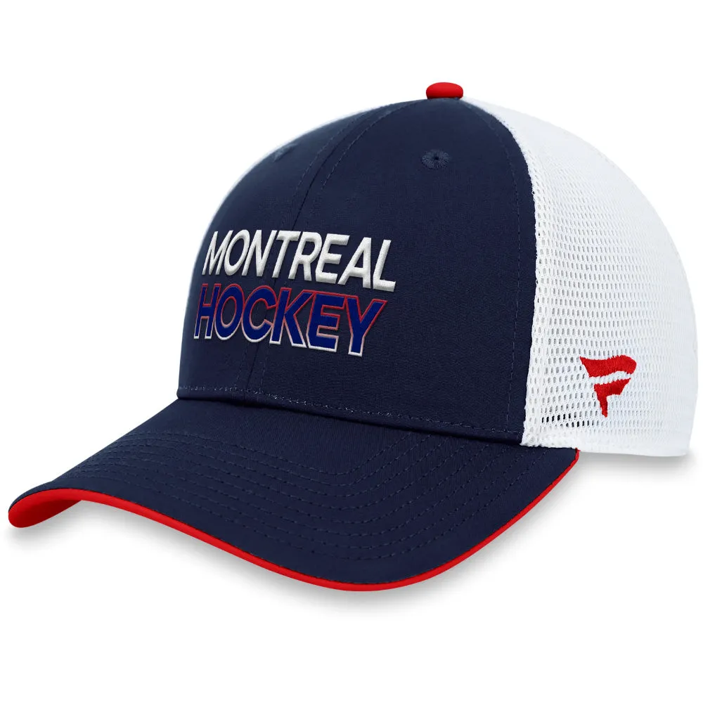 Fanatics Montreal Canadiens Authentic Pro Rink Structured Trucker Hat sold by Pro Hockey Life