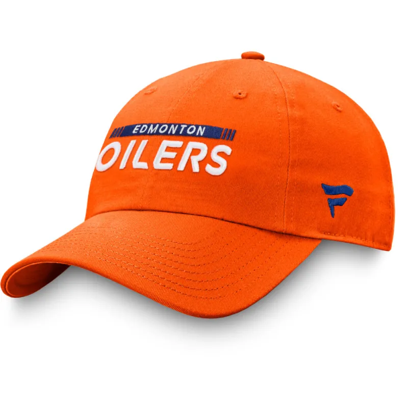 FANATICS EDMONTON OILERS AUTHENTIC PRO RINK ORANGE ADJUSTABLE HAT sold by Pro Hockey Life