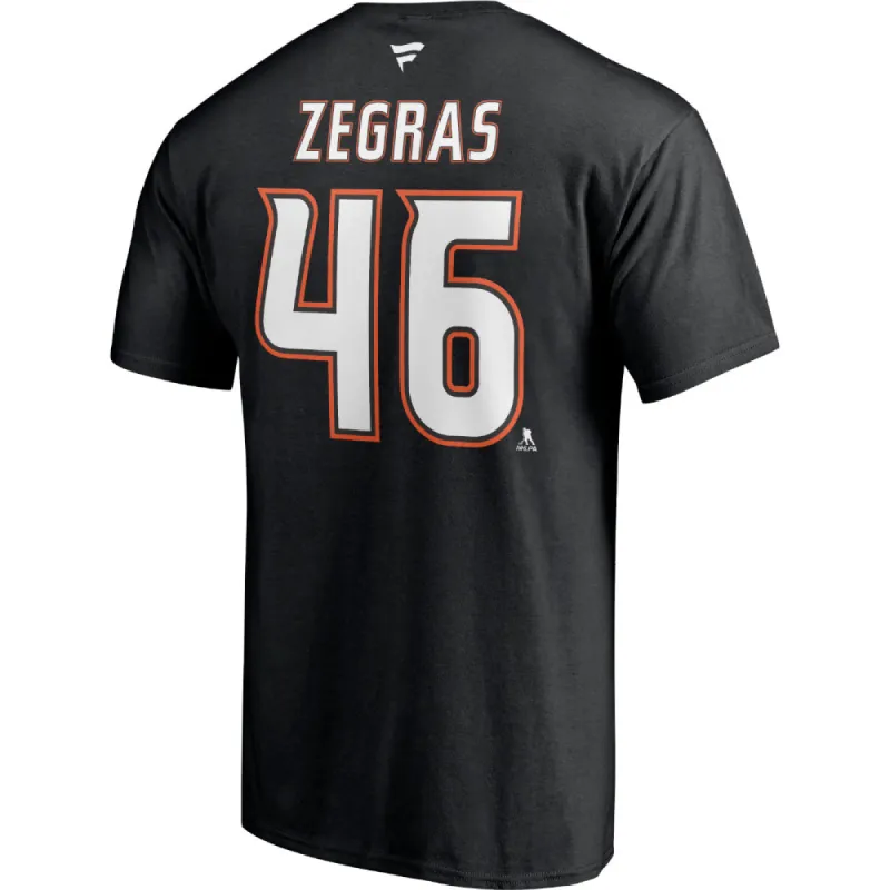 Fanatics Anaheim Ducks Trevor Zegras Name And Number T Shirt sold by Pro Hockey Life