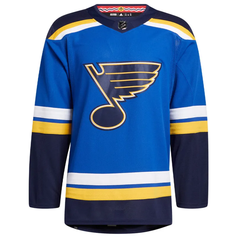 St. Louis Blues Adidas Adizero Primegreen Authentic Blue Home Jersey sold by Pro Hockey Life