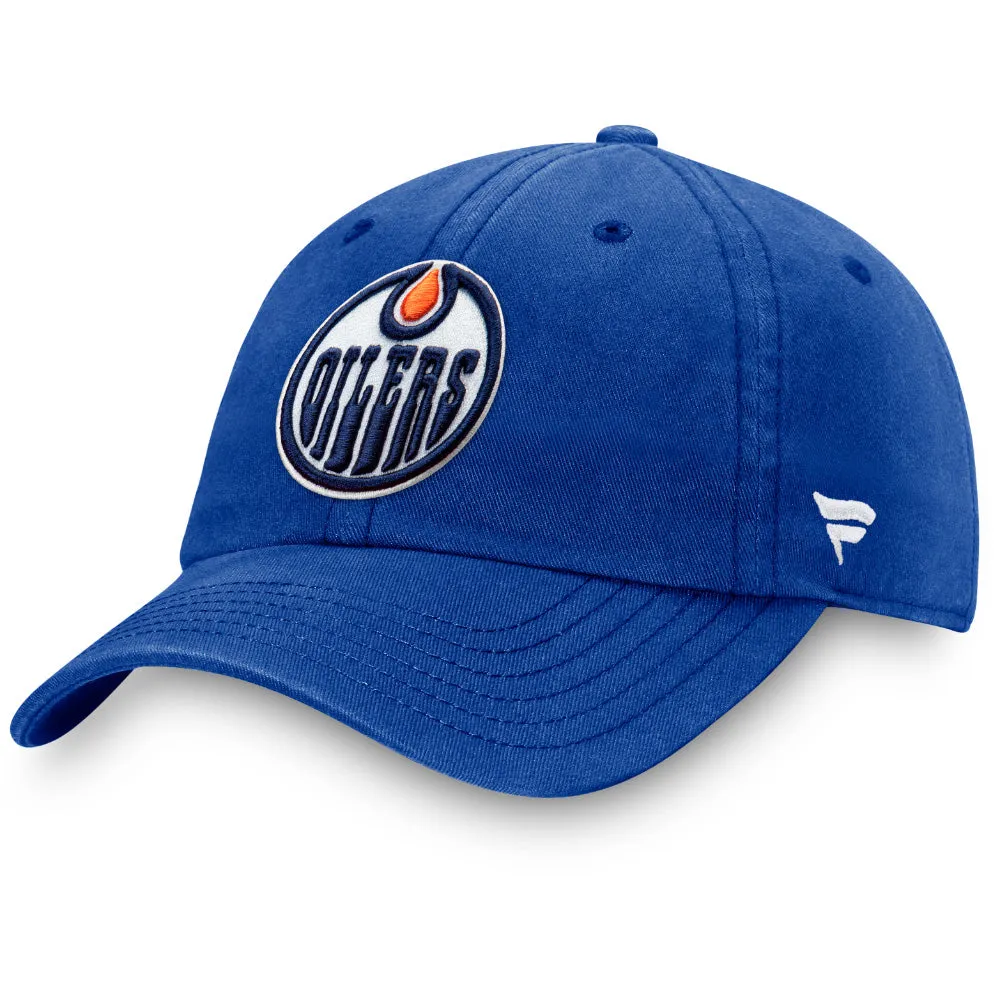 FANATICS EDMONTON OILERS CORE ADJUSTABLE HAT BLUE sold by Pro Hockey Life