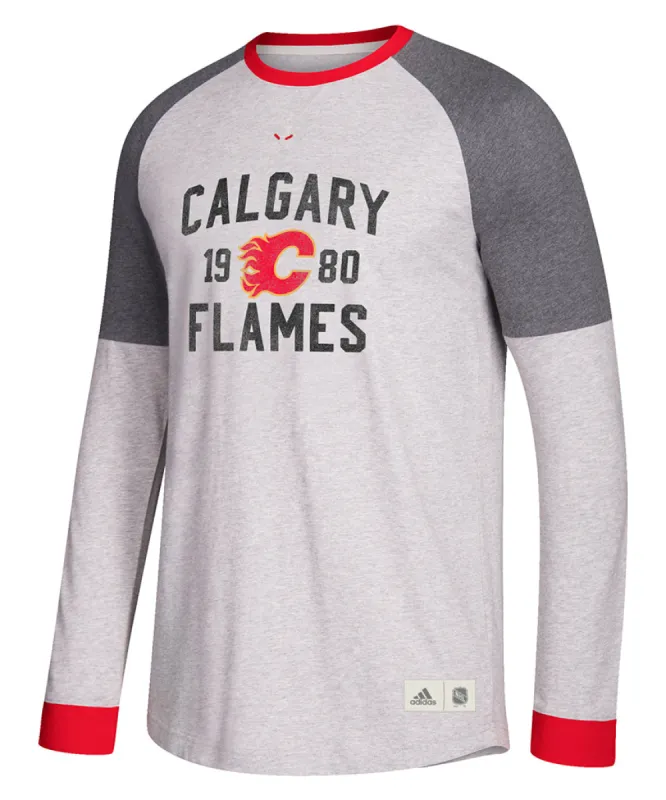 Calgary Flames Adidas Men'S Longsleeve Crew Shirt sold by Pro Hockey Life