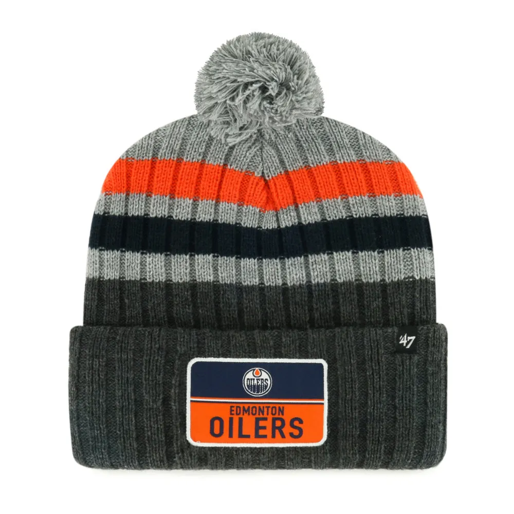EDMONTON OILERS STACK 47 CUFFED KNIT GREY TOQUE sold by Pro Hockey Life