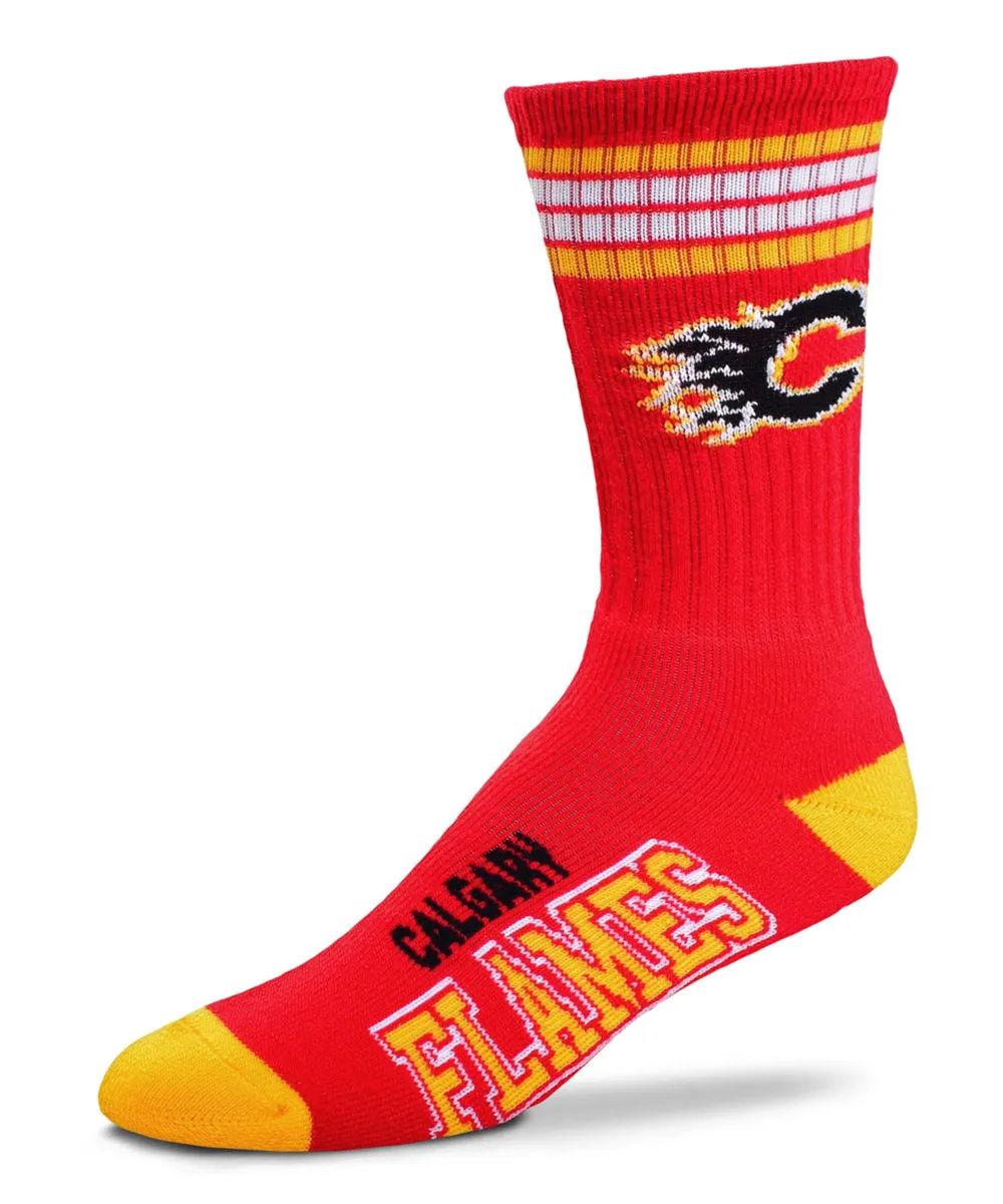 G-III CALGARY FLAMES 4 STRIPE DEUCE MEN'S SOCKS sold by Pro Hockey Life