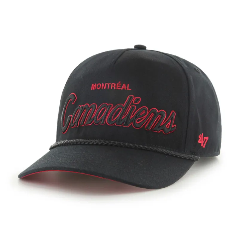 MONTREAL CANADIENS CROSSTOWN SCRIPT HITCH BLACK HAT sold by Pro Hockey Life