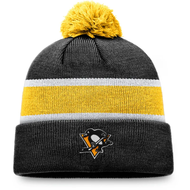 FANATICS PITTSBURGH PENGUINS ADULT BREAKAWAY CUFF POM BEANIE sold by Pro Hockey Life