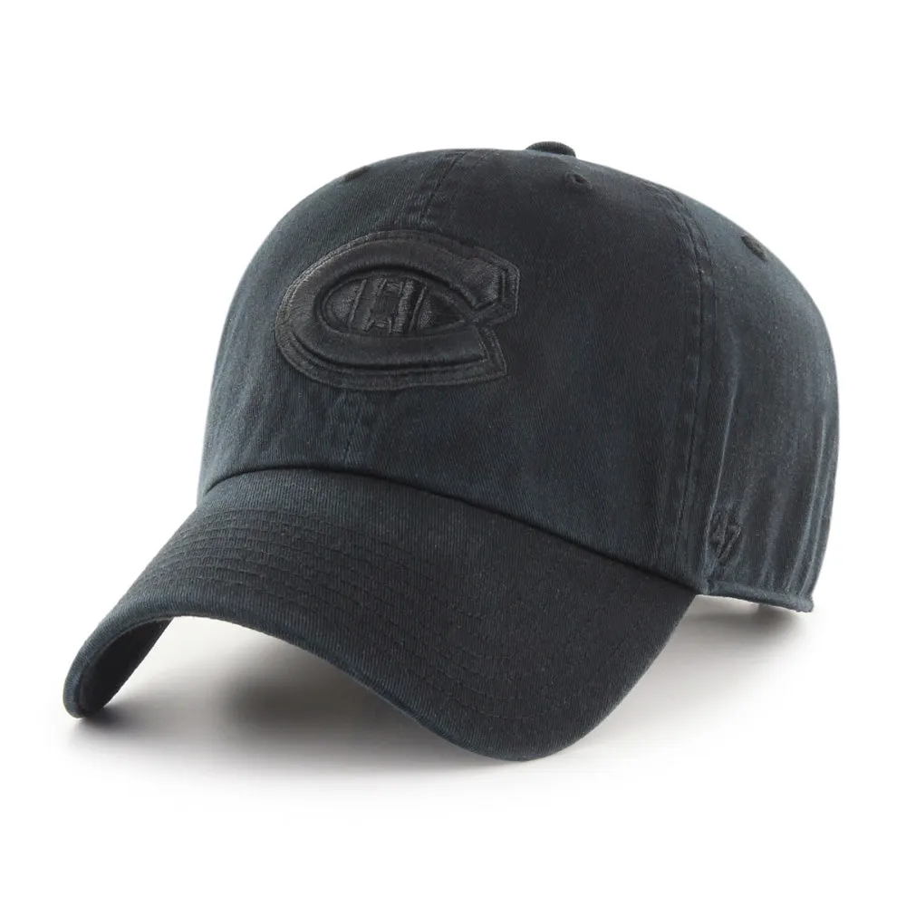 MONTREAL CANADIENS BLACK TONAL CLEAN UP HAT sold by Pro Hockey Life