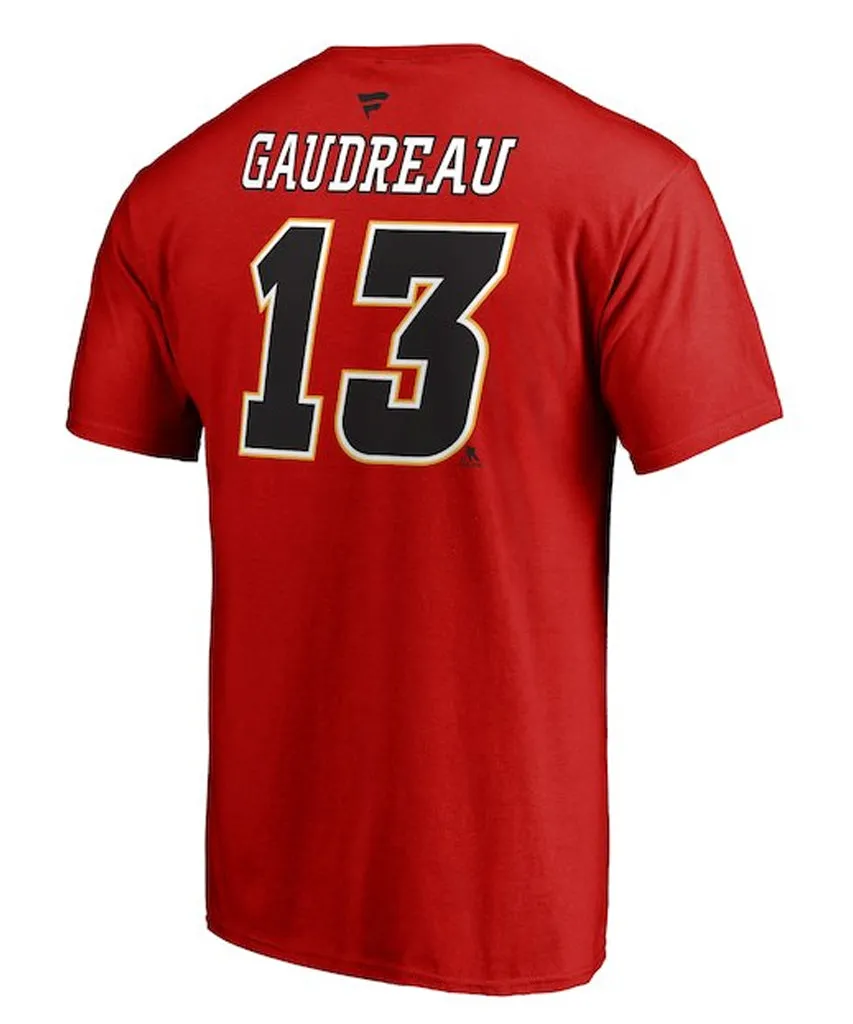 JOHNNY GAUDREAU CALGARY FLAMES FANATICS MEN'S NAME AND NUMBER T SHIRT sold by Pro Hockey Life