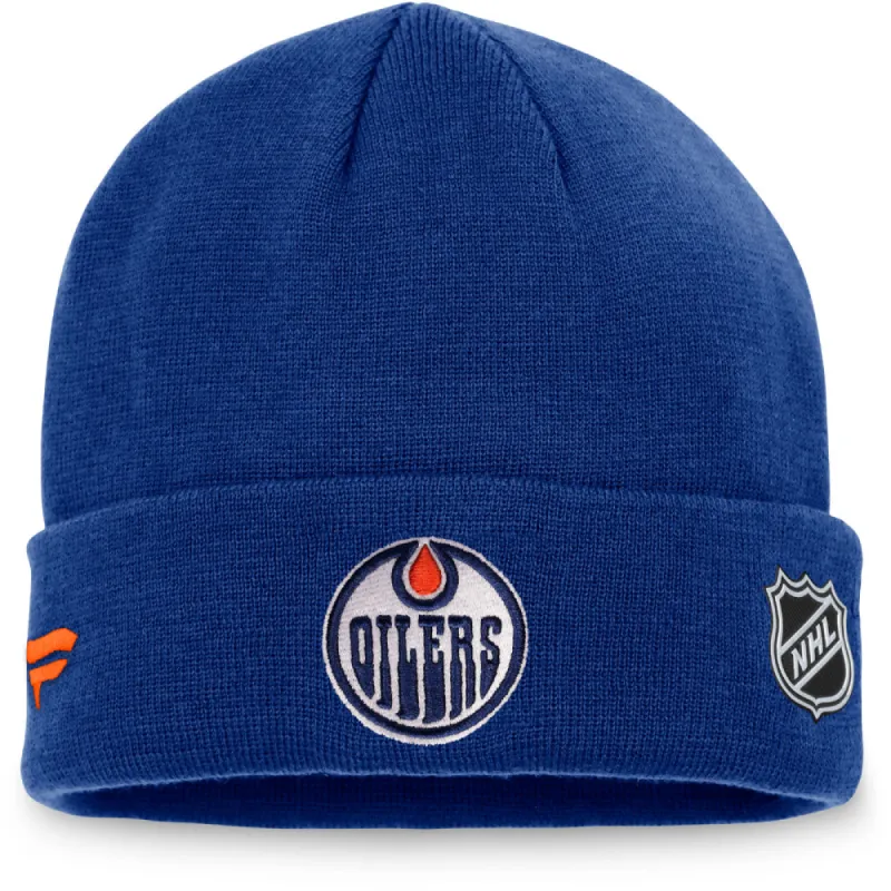 FANATICS EDMONTON OILERS AUTHENTIC PRO RINK CUFFED KNIT BEANIE sold by Pro Hockey Life
