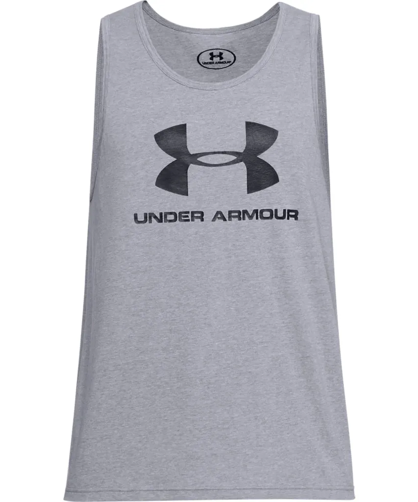 Under Armour Adult Sportstyle Logo Tank - Grey sold by Pro Hockey Life