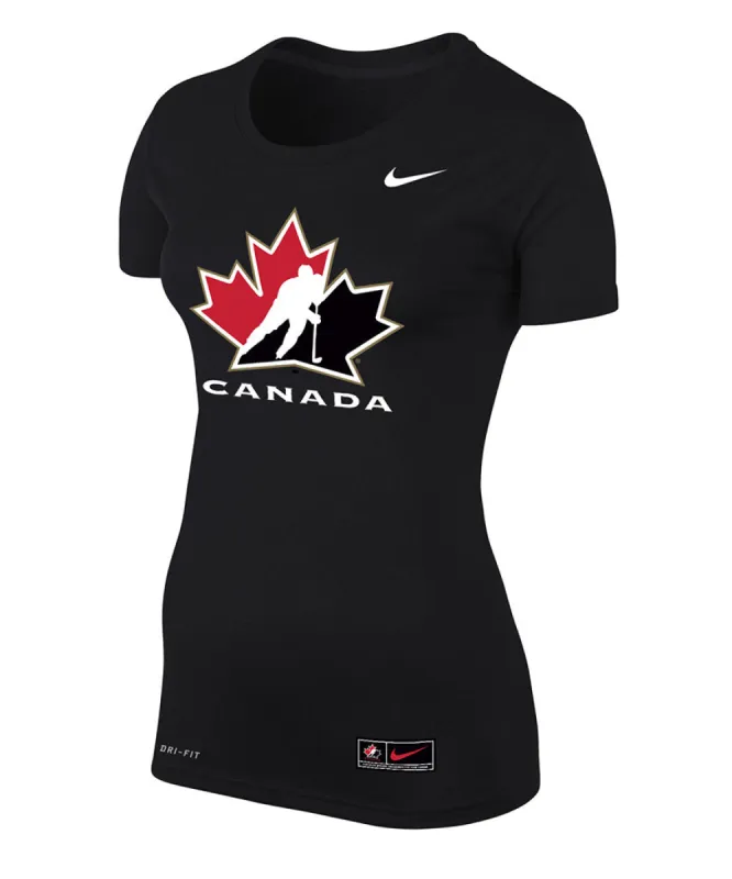 Team Canada Nike  Women'S Dri-Fit Legend T Shirt - Black sold by Pro Hockey Life