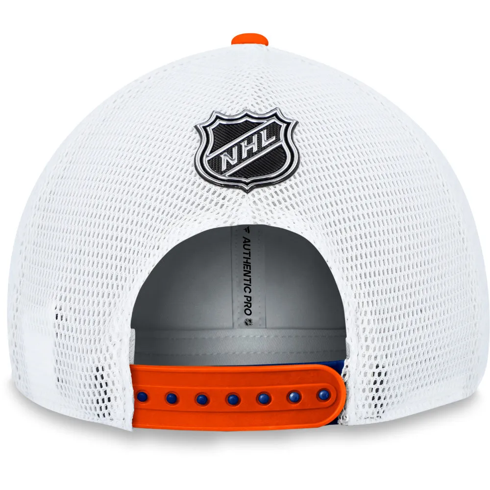 FANATICS EDMONTON OILERS AUTHENTIC PRO RINK STRUCTURED TRUCKER HAT sold by Pro Hockey Life product image thumbnail 4
