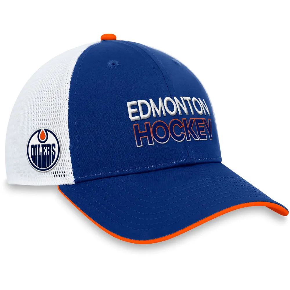 FANATICS EDMONTON OILERS AUTHENTIC PRO RINK STRUCTURED TRUCKER HAT sold by Pro Hockey Life product image thumbnail 3