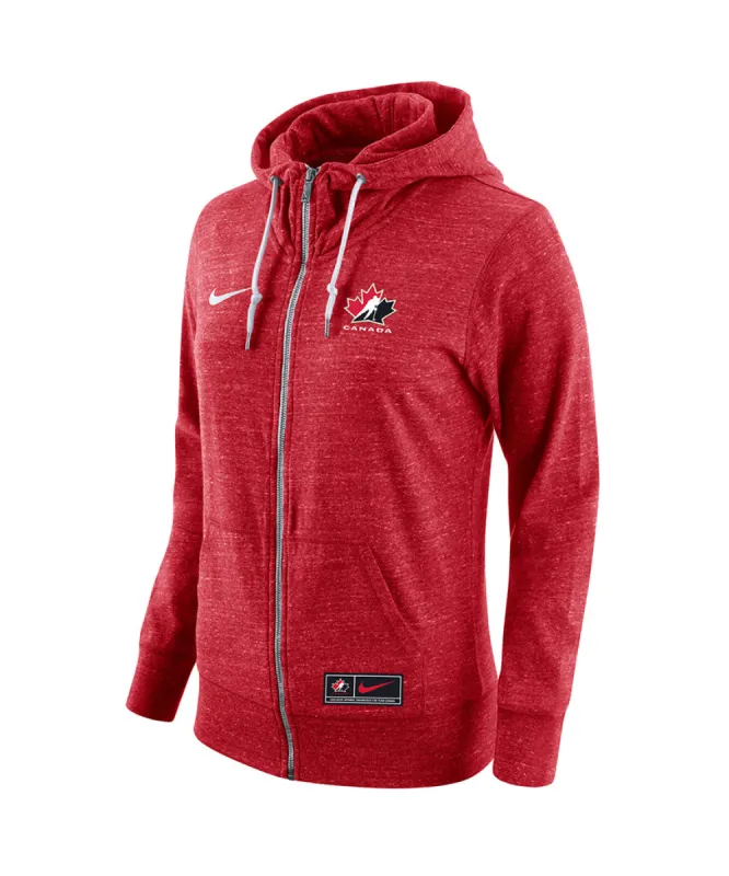 NIKE TEAM CANADA WOMEN'S GYM VINTAGE FULL ZIP TOP - RED sold by Pro Hockey Life