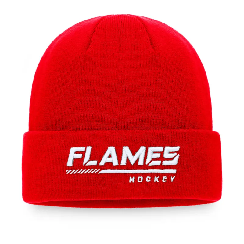 Calgary Flames Fanatics Men'S Authentic Pro Locker Room Cuff Beanie Toque sold by Pro Hockey Life