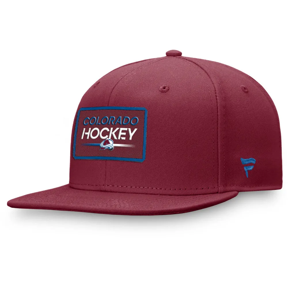 Fanatics Colorado Avalanche Authentic Pro Prime Flat Brim Snapback Hat sold by Pro Hockey Life