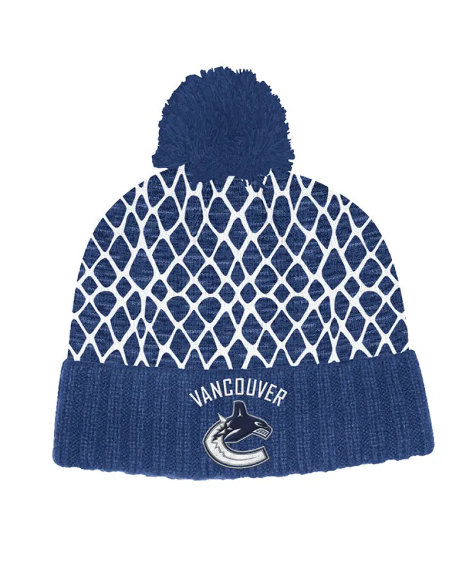 Vancouver Canucks Adidas Men'S Cuffed Knit Pom Netminder Beanie Toque sold by Pro Hockey Life