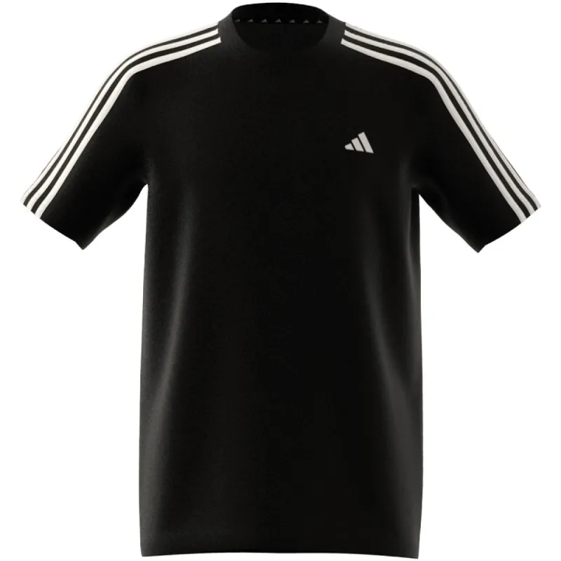 Adidas Essentials 3-Stripe Black/White T Shirt sold by Pro Hockey Life