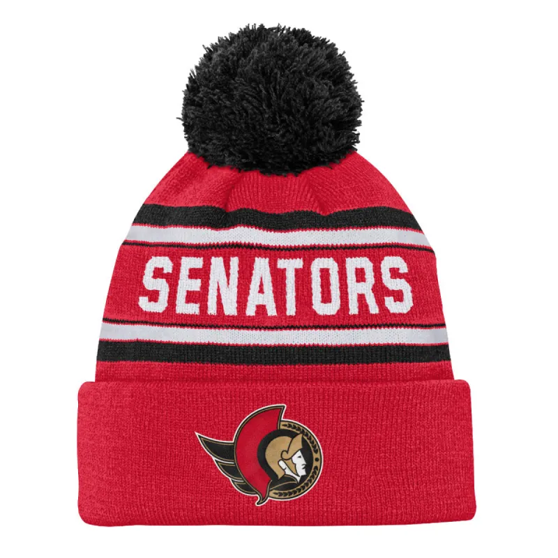 OTTAWA SENATROS YOUTH WORDARK JACQUARD CUFFED POM TOQUE sold by Pro Hockey Life
