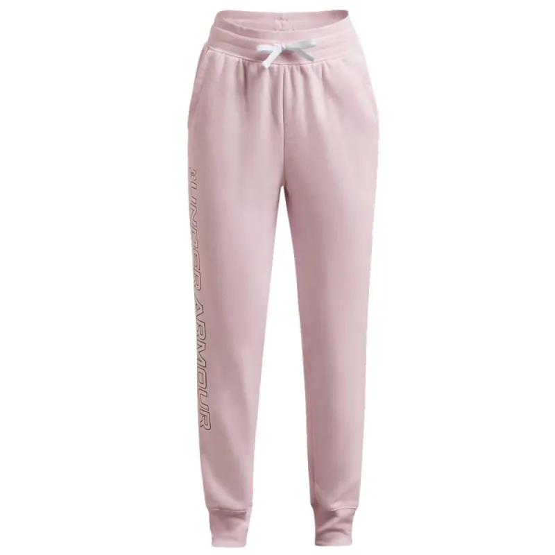 UNDER ARMOUR GIRLS RIVAL FLEECE JOGGING PANTS - LIGHT PINK sold by Pro Hockey Life