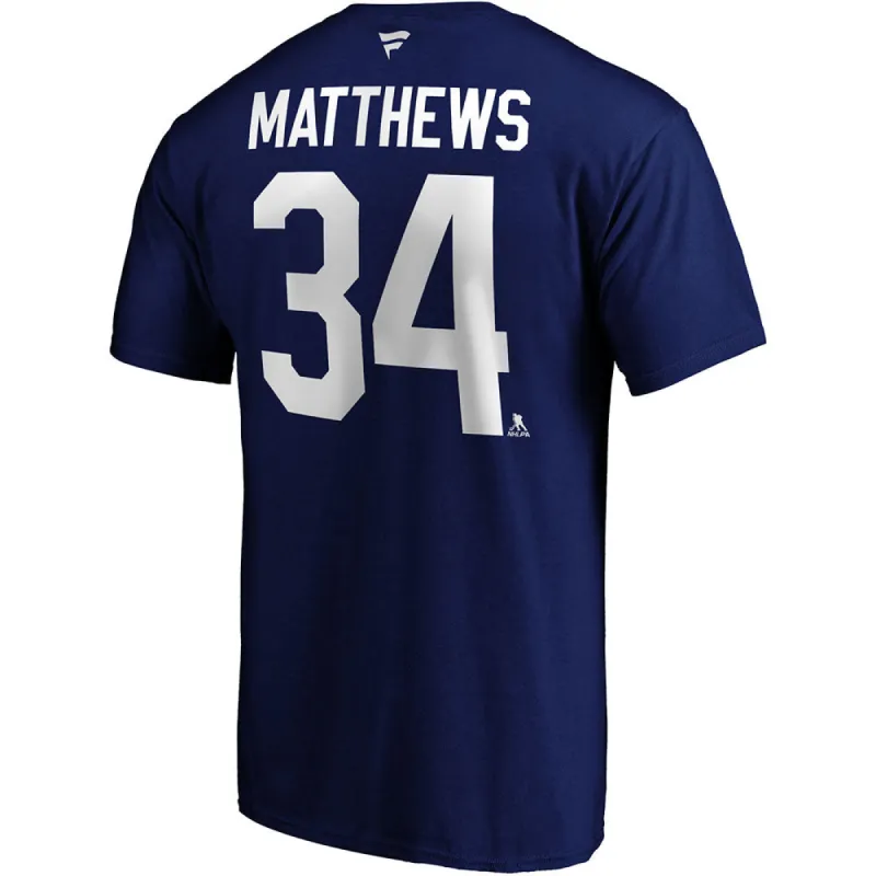 Fanatics Auston Matthews Toronto Maple Leafs Name And Number T Shirt sold by Pro Hockey Life
