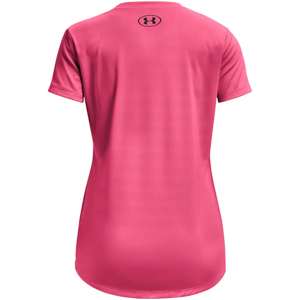 UNDER ARMOUR GIRLS TECH BIG LOGO SOLID BODY SHIRT - PINK sold by Pro Hockey Life product image thumbnail 2