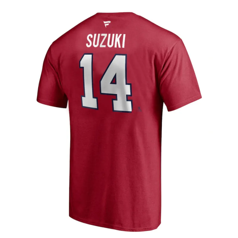 Nick Suzuki Montreal Canadiens Fanatics Men'S Name And Number T Shirt sold by Pro Hockey Life