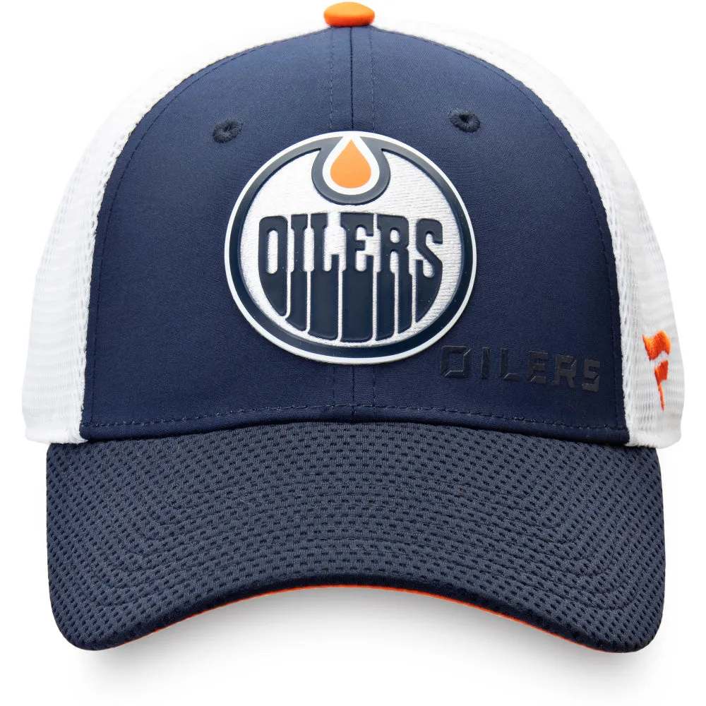 EDMONTON OILERS FANATICS NHL AUTHENTIC PRO RINKSIDE ADJUSTABLE MESH CAP BLUE/WHITE sold by Pro Hockey Life product image thumbnail 4