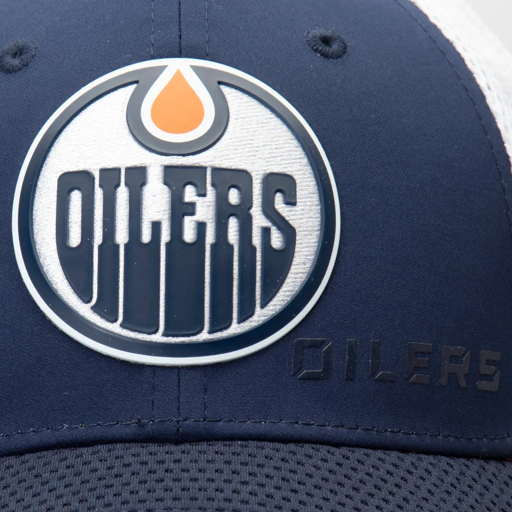 EDMONTON OILERS FANATICS NHL AUTHENTIC PRO RINKSIDE ADJUSTABLE MESH CAP BLUE/WHITE sold by Pro Hockey Life product image thumbnail 3