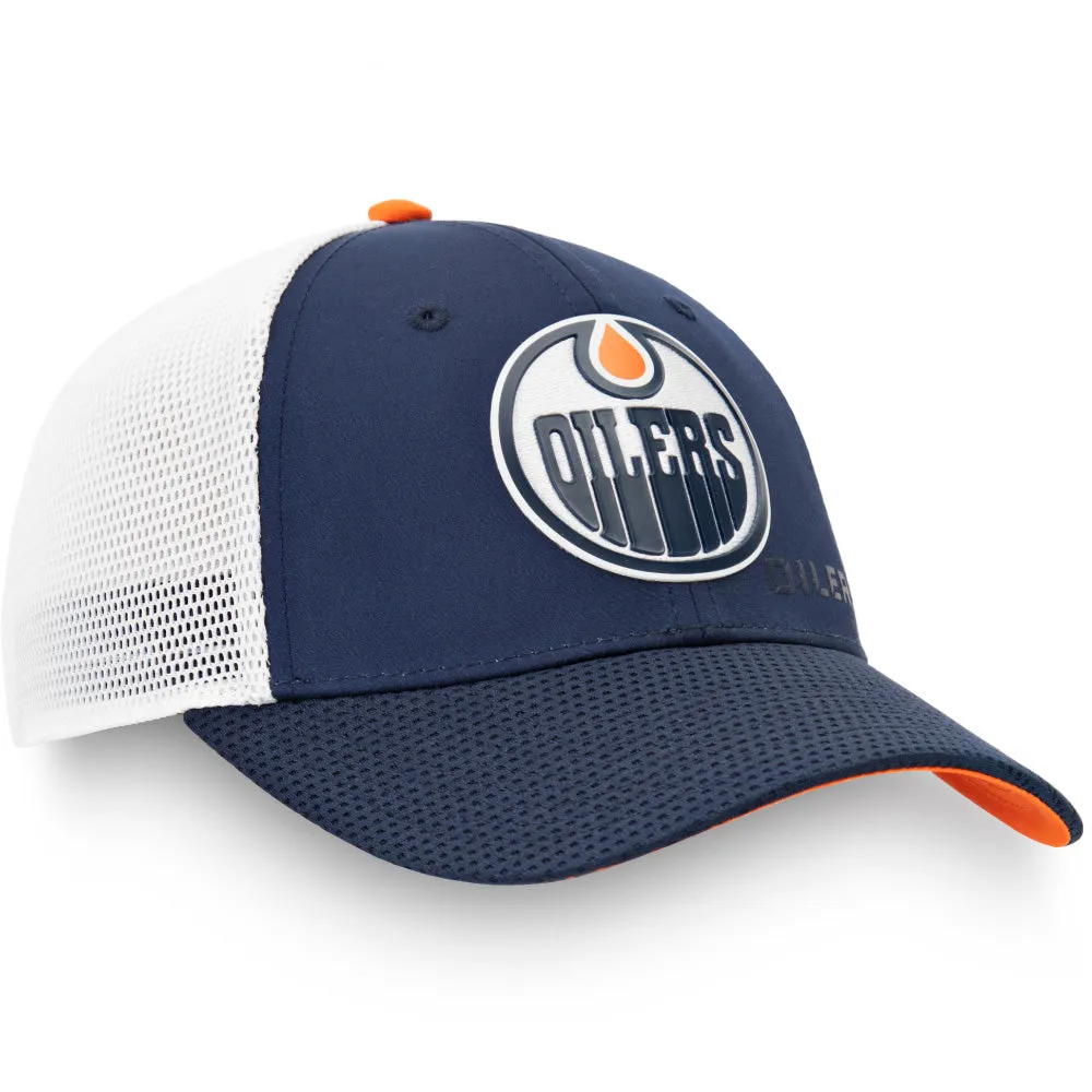 EDMONTON OILERS FANATICS NHL AUTHENTIC PRO RINKSIDE ADJUSTABLE MESH CAP BLUE/WHITE sold by Pro Hockey Life product image thumbnail 5