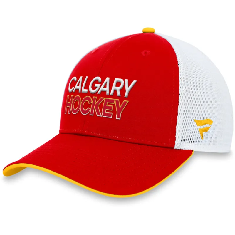 Fanatics Calgary Flames Authentic Pro Rink Structured Trucker Hat sold by Pro Hockey Life