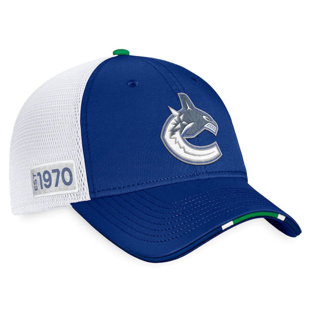 VANCOUVER CANUCKS FANATICS AUTHENTIC PRO 2022 NHL DRAFT STRUCTURED TRUCKER HAT sold by Pro Hockey Life product image thumbnail 3
