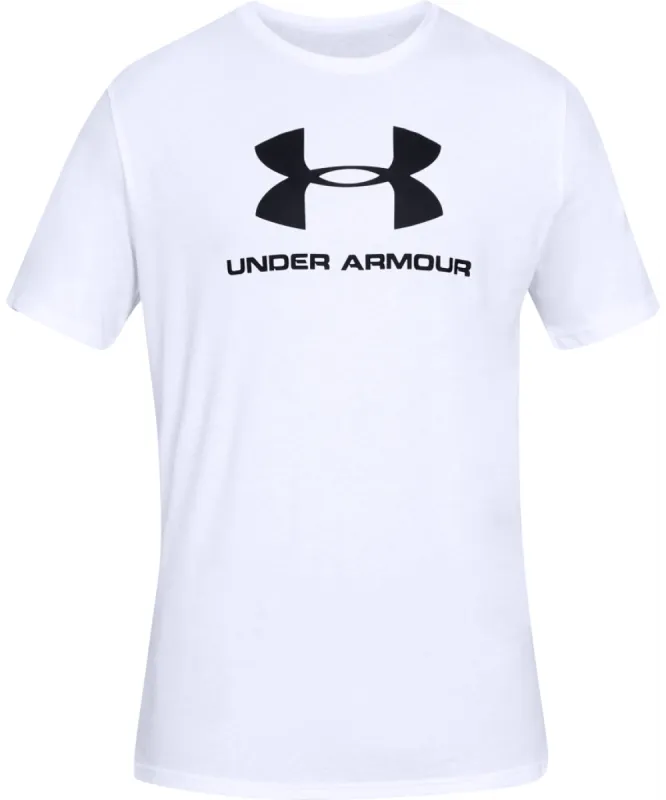 Under Armour Sportstyle Logo Adult Short Sleeve Shirt - White sold by Pro Hockey Life