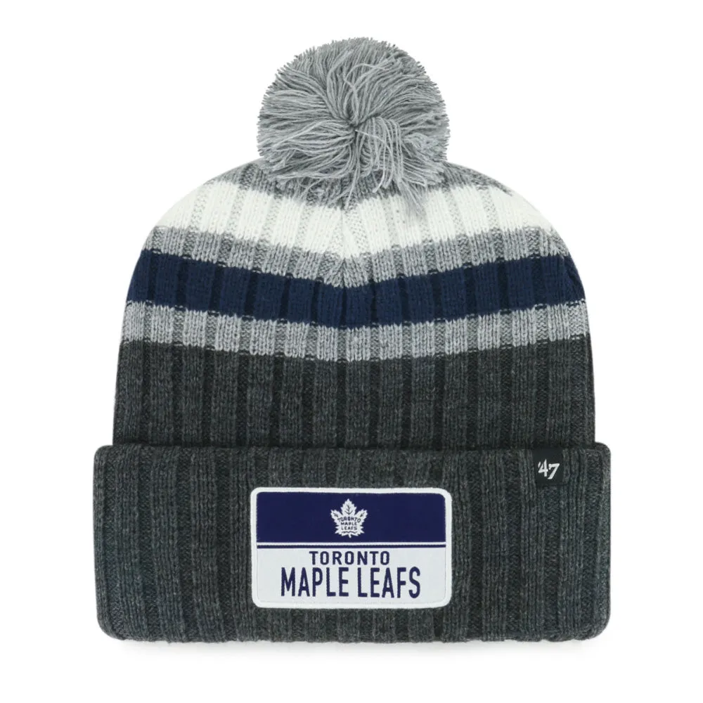 Toronto Maple Leafs Stack 47 Cuffed Knit Grey Toque sold by Pro Hockey Life