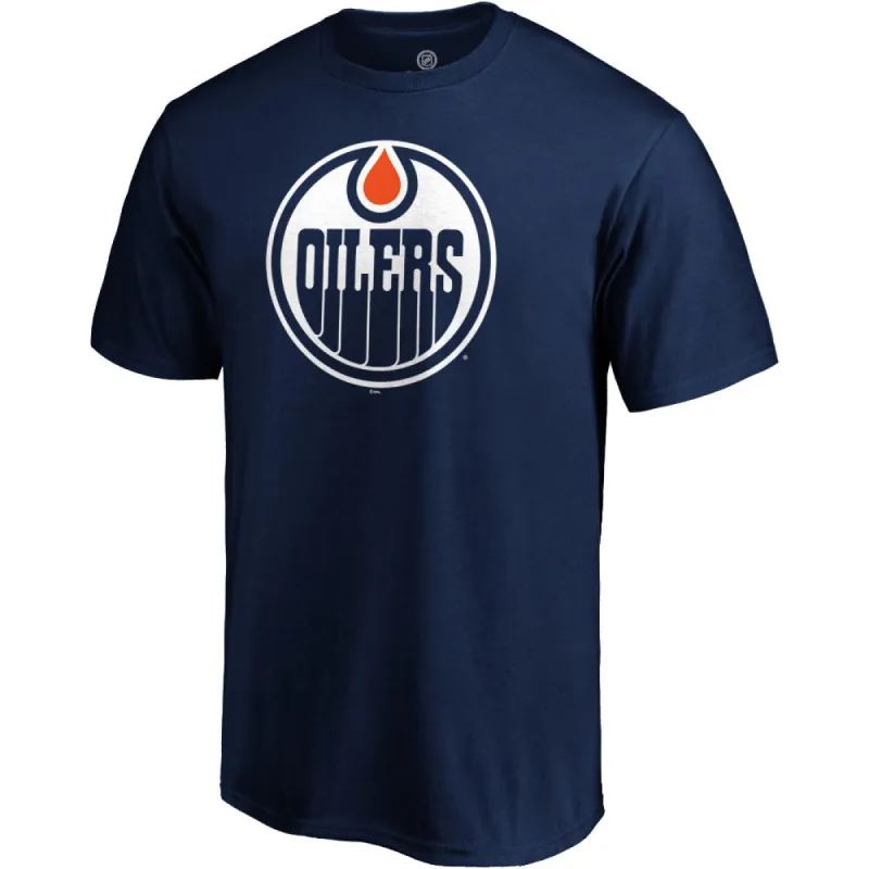 Fanatics Edmonton Oilers Primary Logo Navy T Shirt sold by Pro Hockey Life