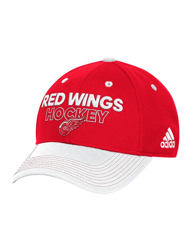 DETROIT RED WINGS ADIDAS SR LOCKER ROOM STRUCTURED FLEX HAT sold by Pro Hockey Life