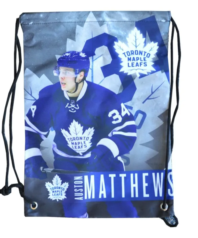 AUSTON MATTHEWS TORONTO MAPLE LEAFS DRAWSTRING LOGO BAG sold by Pro Hockey Life