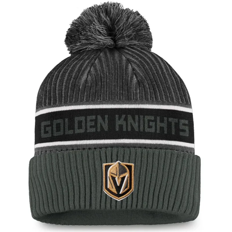 VEGAS GOLDEN KNIGHTS FANATICS MEN'S AUTHENTIC PRO LOCKER ROOM BEANIE CUFF POM TOQUE sold by Pro Hockey Life