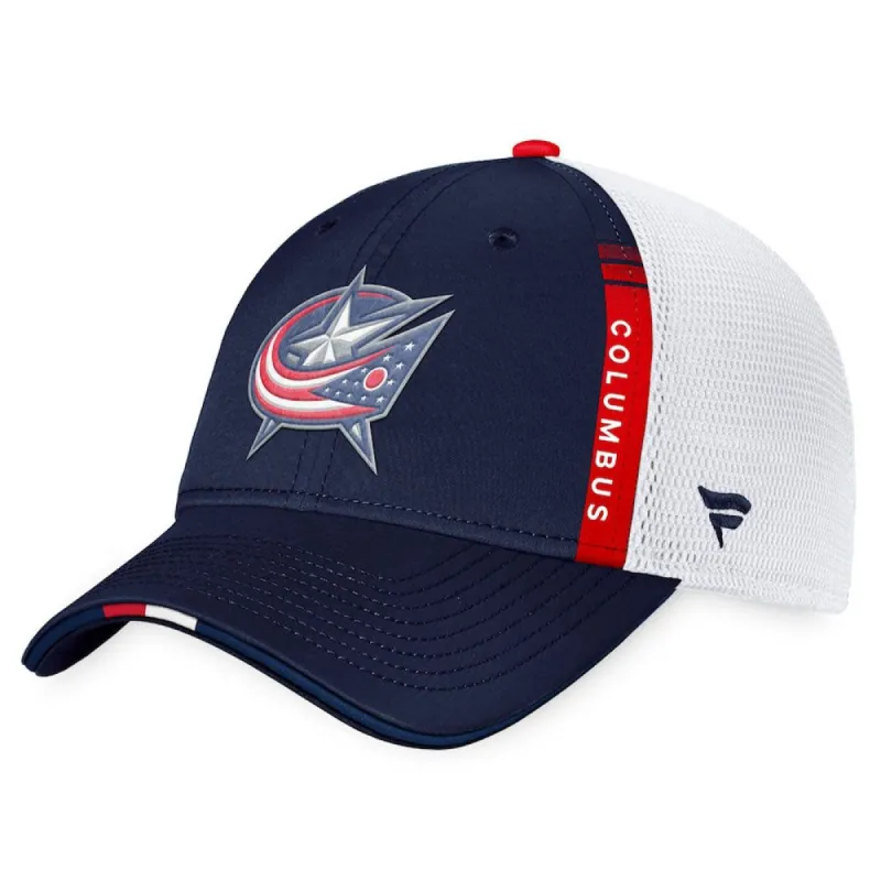 COLUMBUS BLUE JACKETS FANATICS AUTHENTIC PRO 2022 NHL DRAFT STRUCTURED TRUCKER HAT sold by Pro Hockey Life