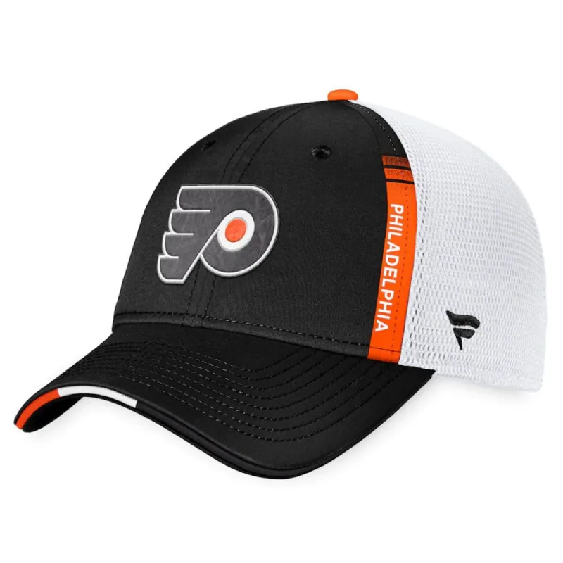 PHILADELPHIA FLYERS FANATICS AUTHENTIC PRO 2022 NHL DRAFT STRUCTURED TRUCKER HAT sold by Pro Hockey Life