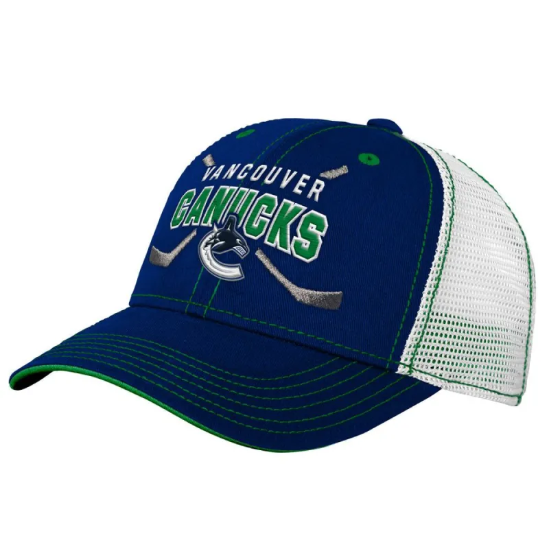Vancouver Canucks Lockup Youth Meshback Adjustable Hat sold by Pro Hockey Life