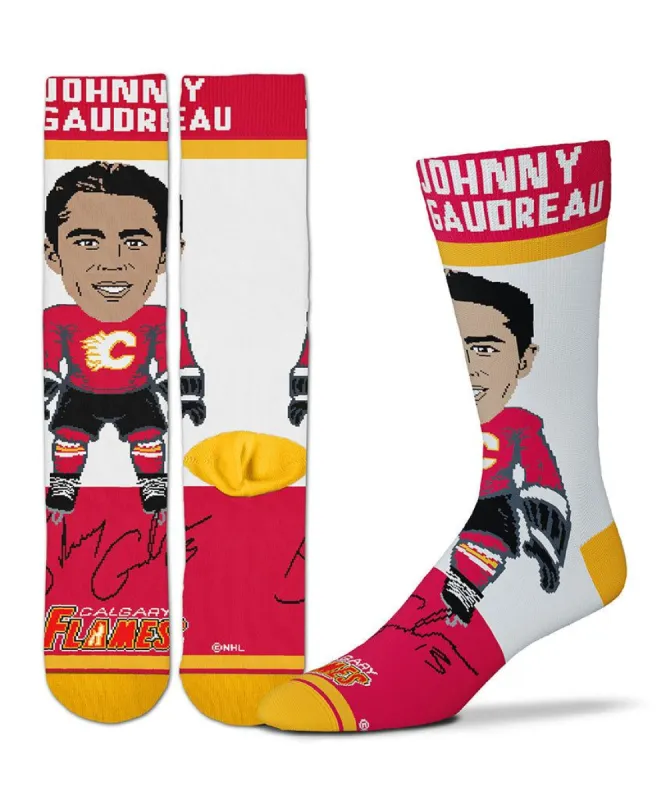 JOHNNY GAUDREAU CALGARY FLAMES ADULT SIGNING BONUS PLAYER SOCKS sold by Pro Hockey Life