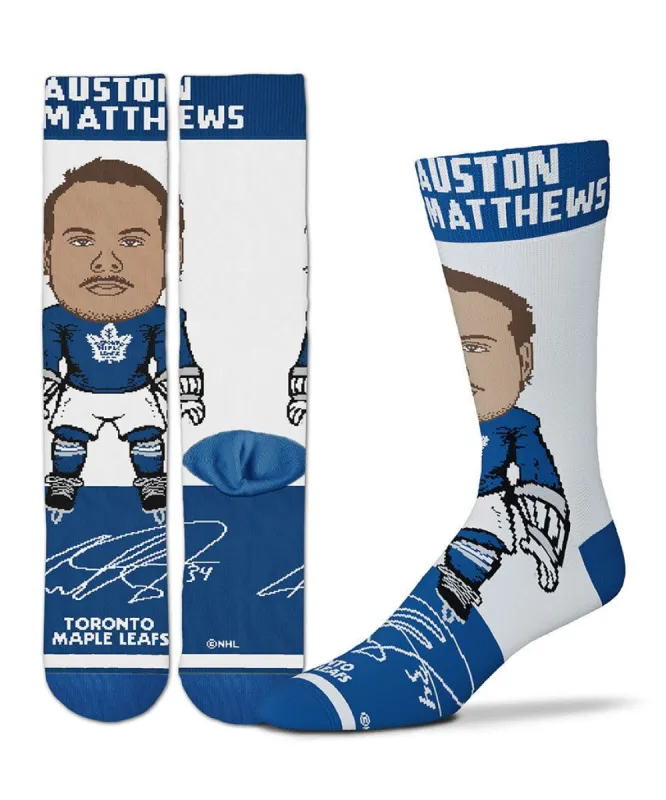 AUSTON MATTHEWS TORONTO MAPLE LEAFS ADULT SIGNING BONUS PLAYER SOCKS sold by Pro Hockey Life