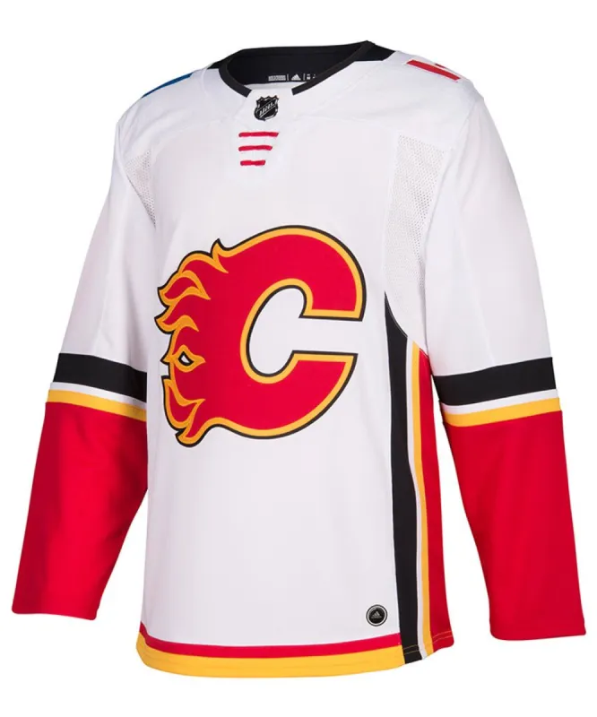 ADIDAS AUTHENTIC PRO CALGARY FLAMES WHITE AWAY JERSEY sold by Pro Hockey Life